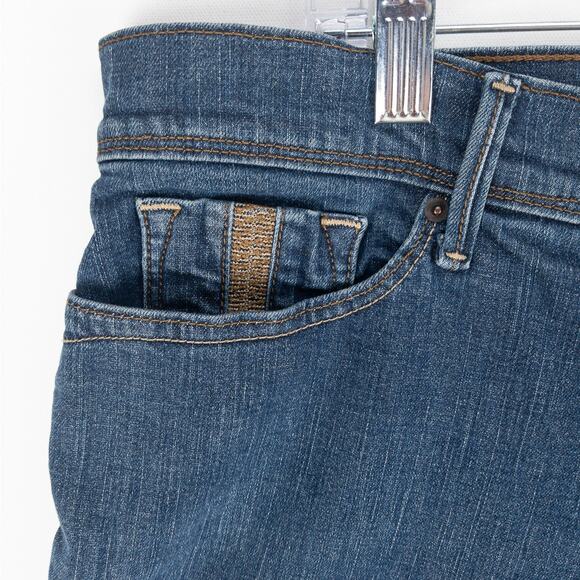 Levi's 512 Perfectly Slimming Jeans Woman's 33x32 Embroidered Straight Leg Blue - Picture 4 of 15